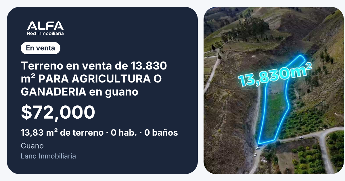 Lot for sale in Riobamba, Chimborazo