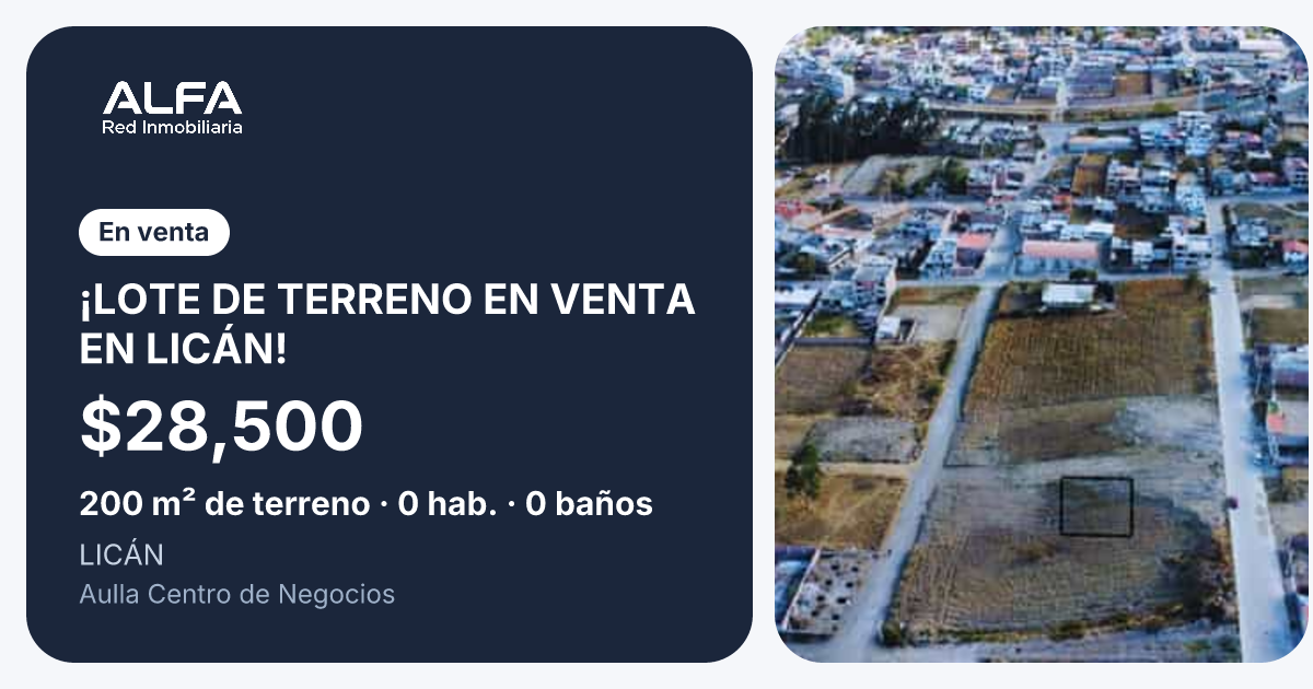 Lot for sale in Riobamba, Chimborazo