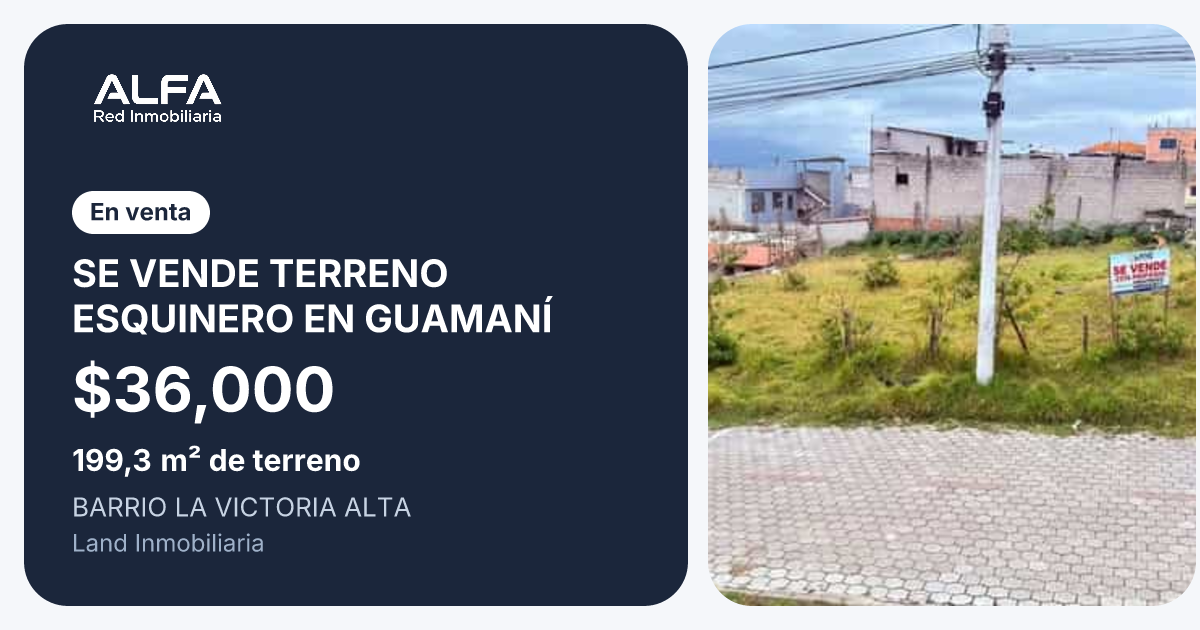 Terreno en venta en Rumiñahui, Pichincha