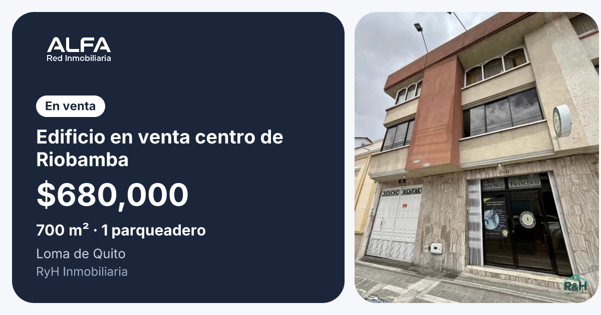 Commercial property for sale in Riobamba, Chimborazo